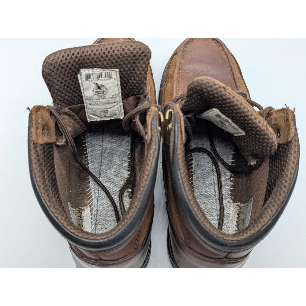 Georgia Athens Boot Men 9 Brown Leather Waterproof Work Lace-Up G7403